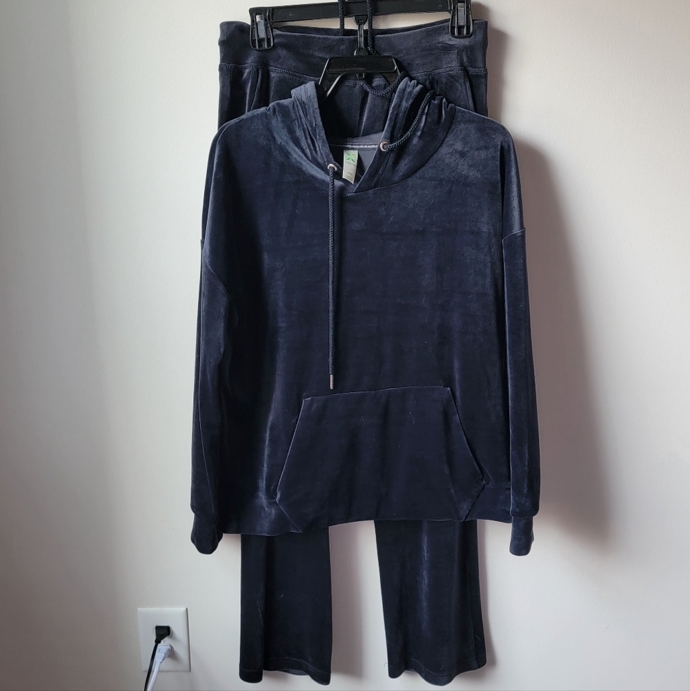 GreenTea Midnight Velour Pantsuit